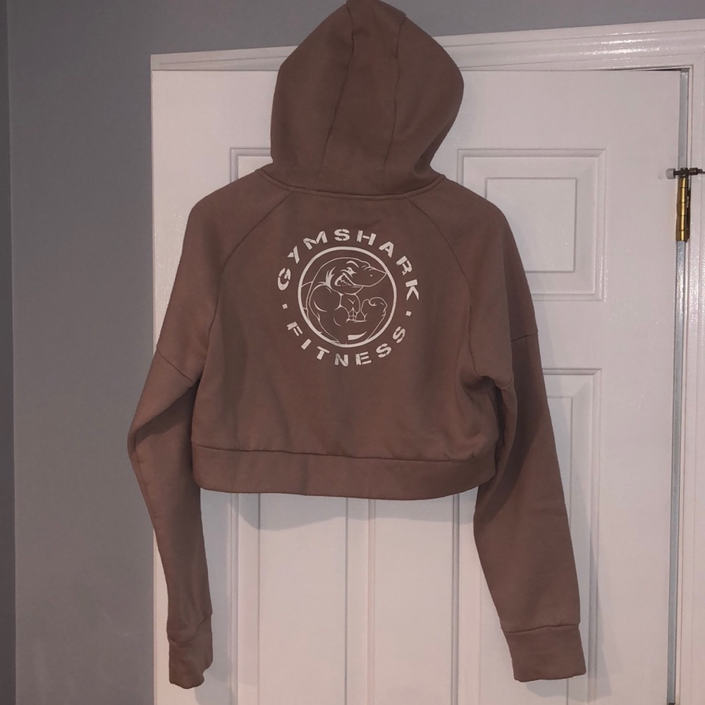 Gymshark Legacy Crop Zip Hoodie Beige